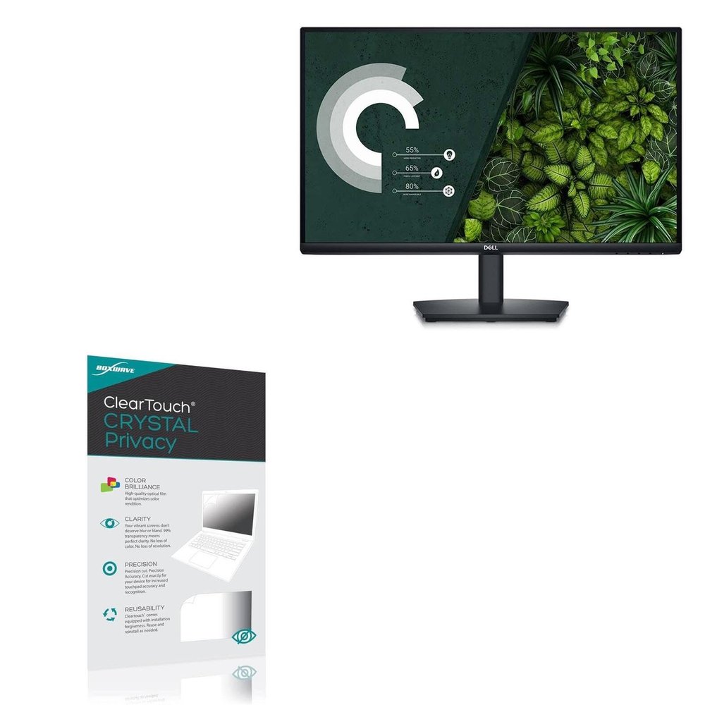 BoxWave Screen Protector Compatible with Dell E2724HS (27 in) - ClearTouch Crystal Privacy (2-Pack), Privacy Screen Protector Flexible Film Clear