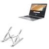 BoxWave Stand and Mount Compatible with Acer Chromebook 315 CB315-3HT-C3J0 (15.6 in) - Compact QuickSwitch Stand, Portable Multi Angle Viewing Foldable Riser - Metallic Silver