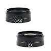 JOEBO Microscope Kit 0.75X 2X 0.5X Barlow Auxiliary Objective Glass Lens for 300X 200X 180X Mount Lens Industry Digital Video Microscope Camera Microscope Lens Adapters(Color:0.5X 2.0X) view 1