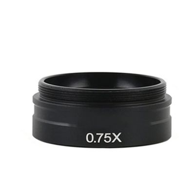 JOEBO Microscope Kit 0.75X 2X 0.5X Barlow Auxiliary Objective Glass Lens for 300X 200X 180X Mount Lens Industry Digital Video Microscope Camera Microscope Lens Adapters(Color:0.75X)