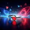 1Pc Red and Blue 3D Glasses,3D Viewing Glasses,Universal TV Movie Dimensional Video Frame 3D Glasses,DVD Game Glass 3D Style Glasses,Weightlight Simple Design,Televisions and Video,Accessories view 3