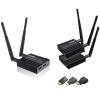 RIJER Wireless HDMI Transmitter and Receiver 4k decoding, One Transmitter and Two Receivers, Long Range Wireless Transmission 656FT/200M,Plug-Play, 2.4/5.8G for PC/Laptop/TV to Monitor/Projector/HDTV view 1