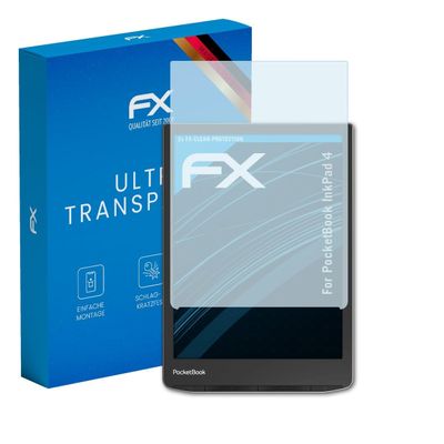 atFoliX Screen Protection Film compatible with PocketBook InkPad 4 Screen Protector, ultra-clear FX Protective Film (2X)