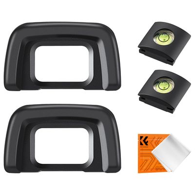 K&F Concept Eyepiece Cover & Hot Shoe Cover Kit, Viewfinder Protector Eyecup Eye Cup DK-24 for Nikon D5000 D5100 D3000 D3100 Camera Viewfinder