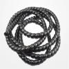Spiral Wrap 2 Meter Pipe Wire Protective Sleeve 8mm 10mm 12mm 14mm 16mm Spiral Wrap Sleeving Tube Flame Retardant Cable Sleeves Band Winding Tubing Cover(Color:Black,Size:8mm Inside Diameter) view 1