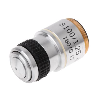 JOEBO Microscope Kit 4X 10X 40X 100X Achromatic Objective Lens for Biological Microscope Microscope Lens Adapters(Color:100X)