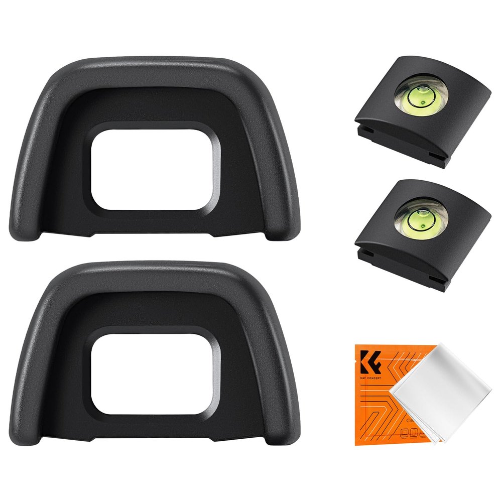 K&F Concept Eyepiece Cover & Hot Shoe Cover Kit, Viewfinder Protector Eyecup Eye Cup DK-23 for Nikon D7100 D7200 D300 D300s Camera Viewfinder
