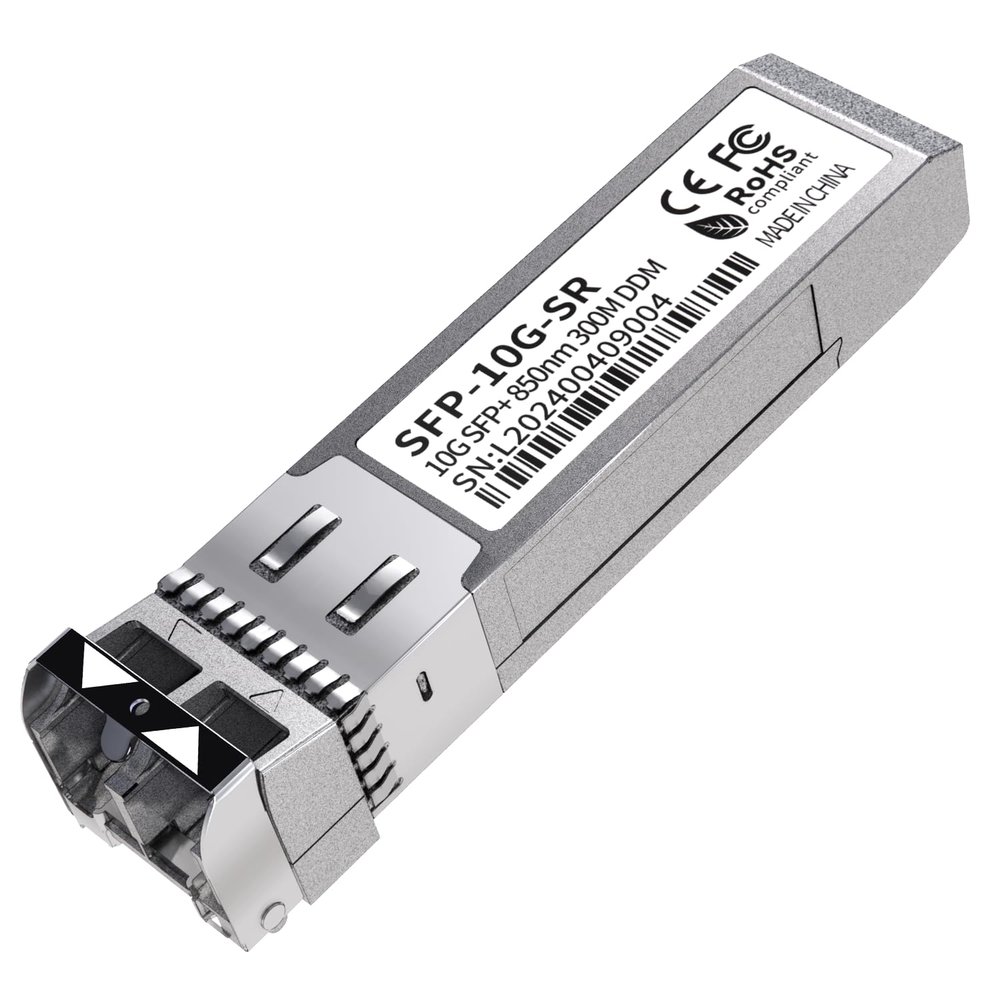 10G SFP+ LC Module, 10GBase-SR Multi-Mode Ethernet Transceiver, 850nm MMF up to 400m  Compatible with Cisco, Meraki, Ubiquiti, Mikrotik, Netgear, HPE, TP-Link, Aruba and More