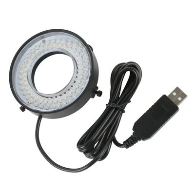 JOEBO Microscope Kit 72 LED Ring Light 6500K-7000K Microscope Illumination Lamp, Working Diameter 61mm Microscope Lens Adapters