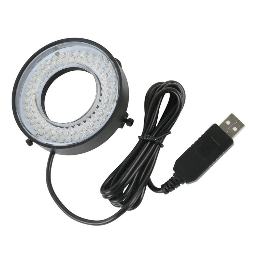 JOEBO Microscope Kit 72 LED Ring Light 6500K-7000K Microscope Illumination Lamp, Working Diameter 61mm Microscope Lens Adapters