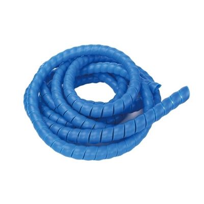 Spiral Wrap 5 Meters Cable Protection Sleeve Wear Resistant Spiral Tube Pipe Protector Wire Organizer Plastic Spiral Line Wrap Winding Tubing Cover(Color:Blue,Size:10mm Inside Diameter)