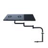 CUFTOBJM Full Motion 360 Degree Rotating Laptop car Mount Desk car Dining Table Writing pad Laptop Holder with USB Fan(Color:BLOK851B) view 1