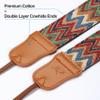 Padwa Lifestyle Vintage Embroidered Camera Strap and 4 Pcs Black Quick Release Camera Strap QD Loops Connector Adapter view 3