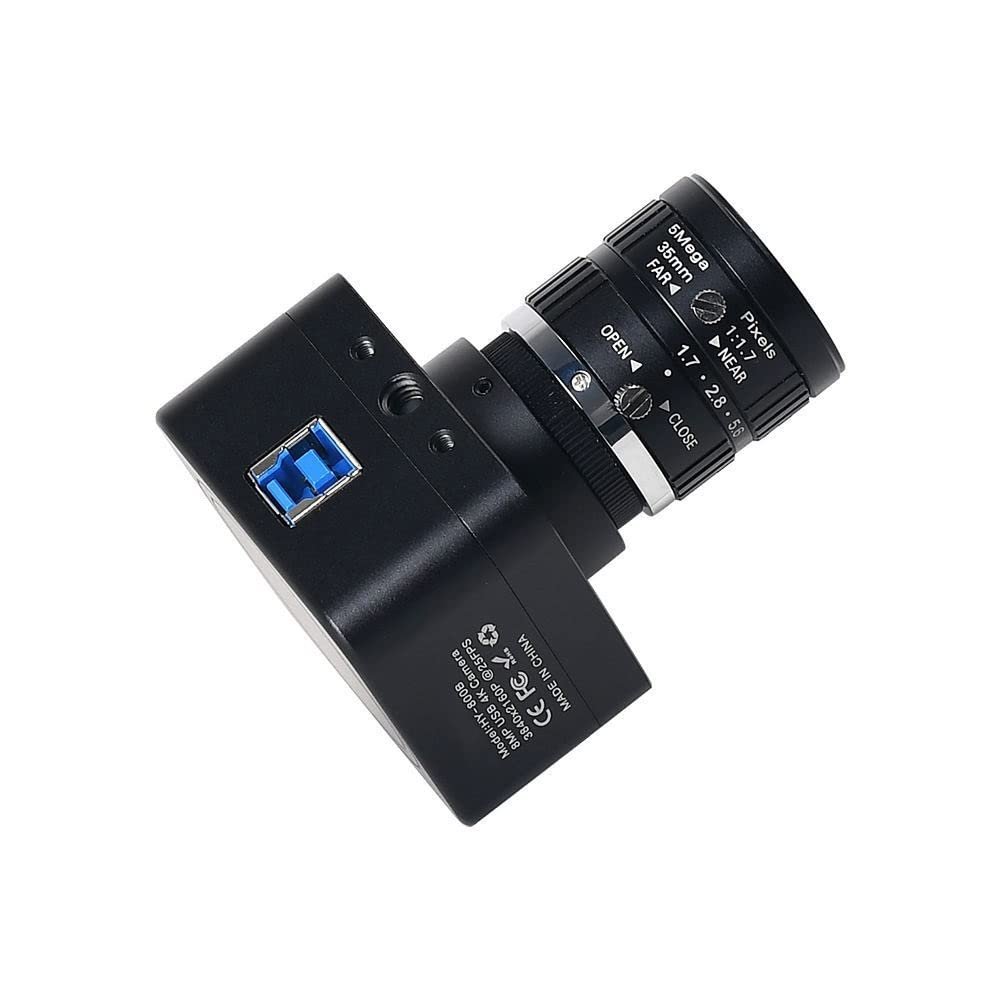 JOEBO Microscope Kit 8MP Webcam5 Mega Pixels 35mm 1:1.7 Varifocal Lens USB Camera HD 3840x2160 25fps USB Camera Conference Camera Microscope Lens Adapters