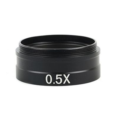 JOEBO Microscope Kit 0.75X 2X 0.5X Barlow Auxiliary Objective Glass Lens for 300X 200X 180X Mount Lens Industry Digital Video Microscope Camera Microscope Lens Adapters(Color:0.5X)