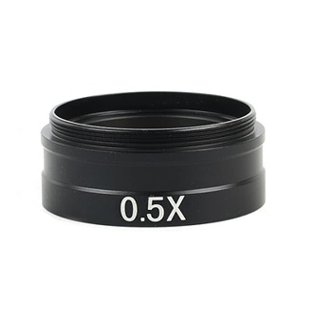 JOEBO Microscope Kit 0.75X 2X 0.5X Barlow Auxiliary Objective Glass Lens for 300X 200X 180X Mount Lens Industry Digital Video Microscope Camera Microscope Lens Adapters(Color:0.5X)
