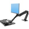 AVXANKTG NB40 Ergonomic Height Adjustable Computer Sitting Stand Workstation 22-32 Inch Monitor Mounting Bracket with Keyboard Board Desktop Stand, Black view 4