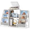 Tewinko Record Player Stand White with Vinyl Storage Set of 2 view 2