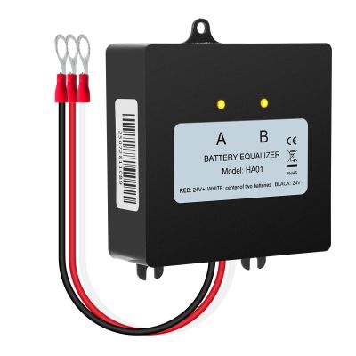 Yuecoom 24 Volt Battery Equalizer, 2 x 12 Volt Battery Voltage Balancers,Extend Battery Life for Acid, Lithium, NI MH and LFP Batteries in a Variety of Scenarios