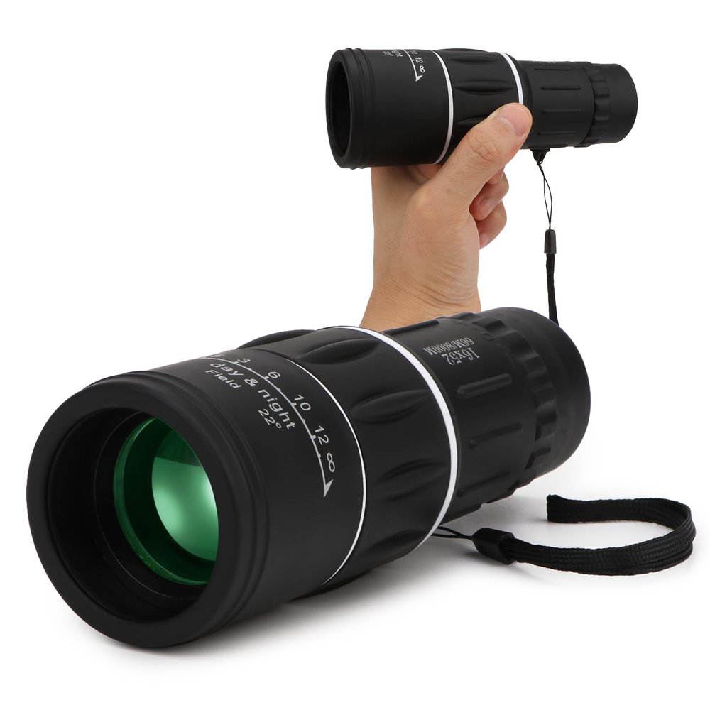 Rongon Monocular Telescope High Definition Monoculars 16x52 High Power Dual Focus Single Binocular BAK-4 Prism and FMC Lens Compact Monocular Suitable for Hunting/Bird Watching/Wildlife/Travel