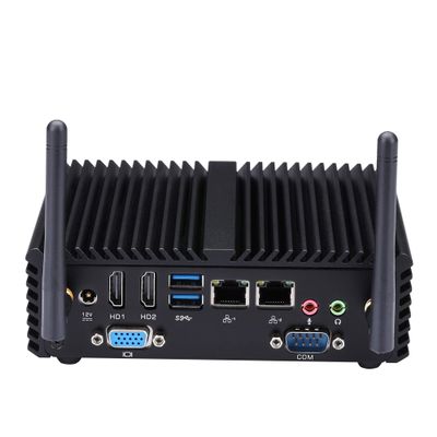 Compact Desktop Computer Q170P J3710 Braswell, Up to 2.64GHz AES-NI (8GB RAM 64GB SSD WiFi) Fanless,Low Power 2X HD,2X Gigabit NIC,Home Office PC