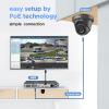 16 Channel Security Camera System 4K PoE, 16x 8MP Wired IP Black Turret Dome Camera with AI Human Vehicle Detection, Built-in Mic, Remote Access 24-7 Recording, 4K 16CH NVR 4TB HDD, PD93A31616-8M view 2
