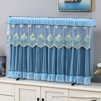 Decor TV Dustproof Cover for Indoor, Antistatic TV Dust Cover Elastic Dustproof Cover, Indoor TV/Computer Screen Dust Protection Cover, Indoor Lace TV Cover(Color:Color3,Size:42inch)