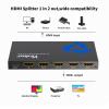 Yinker 4K HDMI Splitter 1 in 4 Out, 4K@30Hz 1x4 Slim HDMI Splitter for Multiple Monitors, 1 to 4 USB Powered Only Duplicate/Mirror for PS4 Fire Stick HDTV view 2
