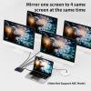 Yinker 4K HDMI Splitter 1 in 4 Out, 4K@30Hz 1x4 Slim HDMI Splitter for Multiple Monitors, 1 to 4 USB Powered Only Duplicate/Mirror for PS4 Fire Stick HDTV view 3
