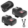 433MHZ Flash Set, 1 Transmitter 2 Receivers, 1 Sync Wire Cable, 30m Distance, 16 Channels, Universal Hot Shoe, for Cameras view 1