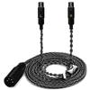 Fezzlo 8 Core Silver Plated Upgraded Cable,HiFi Replacement Mini 4Pin XLR Compatible with Audeze LCD-2 LCD-3 LCD-4 LCD-X LCD-XC for Musician Audiophile 6.5ft 4PIN-XLR view 1