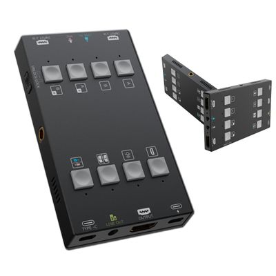 Audio Video Mixing Capture (H2U) Card,4k HDMI to USB Screen can be Switched HD 1080P Live Streaming Video Grabber Converter