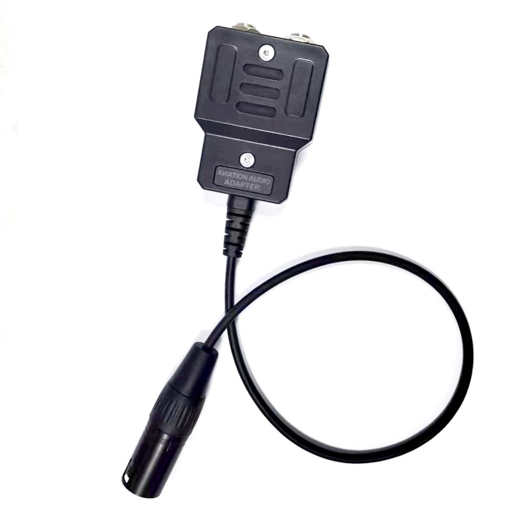 JUYODE GA Dual Plugs General Aviation Headset Double Pins to Airbus XLR 5 Pin Adapter Convert Mono and Stereo Audio Connector for Pilot Headsets Aircraft Airplane Helicopter Cable Cord