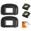 K&F Concept 2Pack Eyepiece Cover & Hot Shoe Cover Kit, Eyecup for Canon 5DM4 5DM3 5DS R 5DS 7D 7DM2 1DX 1DXM2 1DXM3 1DSM3 1DM4 1DM3 Camera Viewfinder, Viewfinder Protector Replace for Canon EG Eyecup view 1