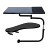 AVXANKTG BL-OK010S Full-Motion Chair clamp Keyboard Stand Laptop Desk + Square Mouse pad + Chair arm clamp Elbow Wrist Support Mouse pad(Color:Black) view 1