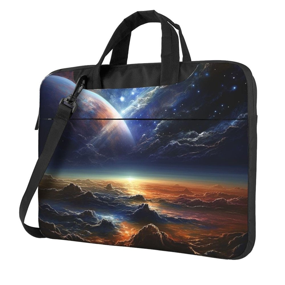 15.6 inch Laptop Tote Bag Men Women Universe Landscape Painting Shoulder Laptop Sleeve Briefcase Messenger Computer Bag