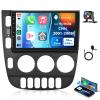 2G 64G Android 15 Car Stereo for Mercedes Benz W163 ML320 ML350 ML400 ML500 1997-2005 with Wireless Carplay Android Auto, 9 Touch Screen Head Unit with GPS Bluetooth WiFi FM RDS EQ Backup Camera view 1