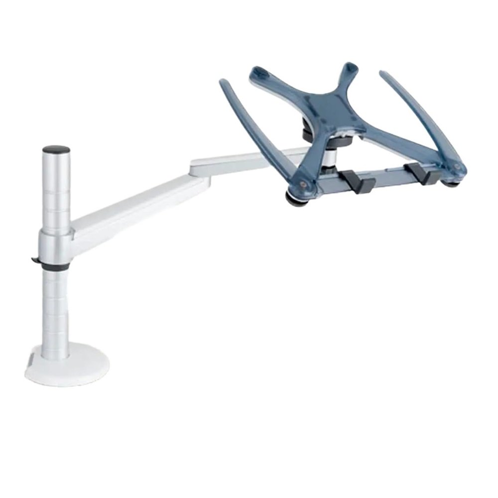 AVXANKTG 360 Rotating Aluminum Alloy 2-in-1 Stand + Laptop Stand Double Arm Office Desktop Laptop Stand OA-1S