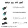 AIMHDUTY 12V DC Power Jack Plug Adapter Male Female Connector 10PCS, BNC Male Female Balun Connector 10PCS for CCTV Security Surveillance Video Camera and Led Strip view 2