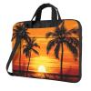 15.6 inch Laptop Tote Bag Men Women Tropical Palm Trees Scene Sunset Shoulder Laptop Sleeve Briefcase Messenger Computer Bag view 1