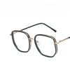 heyheyshine Retro Polygon Square Blue Light Blocking Glasses for Women Men Non-prescription Eyeglasses Frame Fashion Glasses (Green,Anti-blue light) view 1