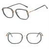 heyheyshine Retro Polygon Square Blue Light Blocking Glasses for Women Men Non-prescription Eyeglasses Frame Fashion Glasses (Green,Anti-blue light) view 2