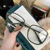heyheyshine Retro Polygon Square Blue Light Blocking Glasses for Women Men Non-prescription Eyeglasses Frame Fashion Glasses (Green,Anti-blue light) view 3