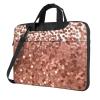 14 inch Laptop Tote Bag Men Women rose gold glitter Shoulder Laptop Sleeve Briefcase Messenger Computer Bag view 1