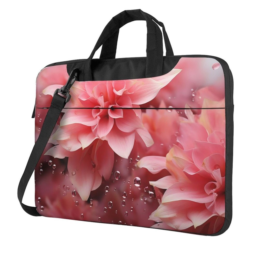 14 inch Laptop Tote Bag Men Women Petals Flower Shoulder Laptop Sleeve Briefcase Messenger Computer Bag