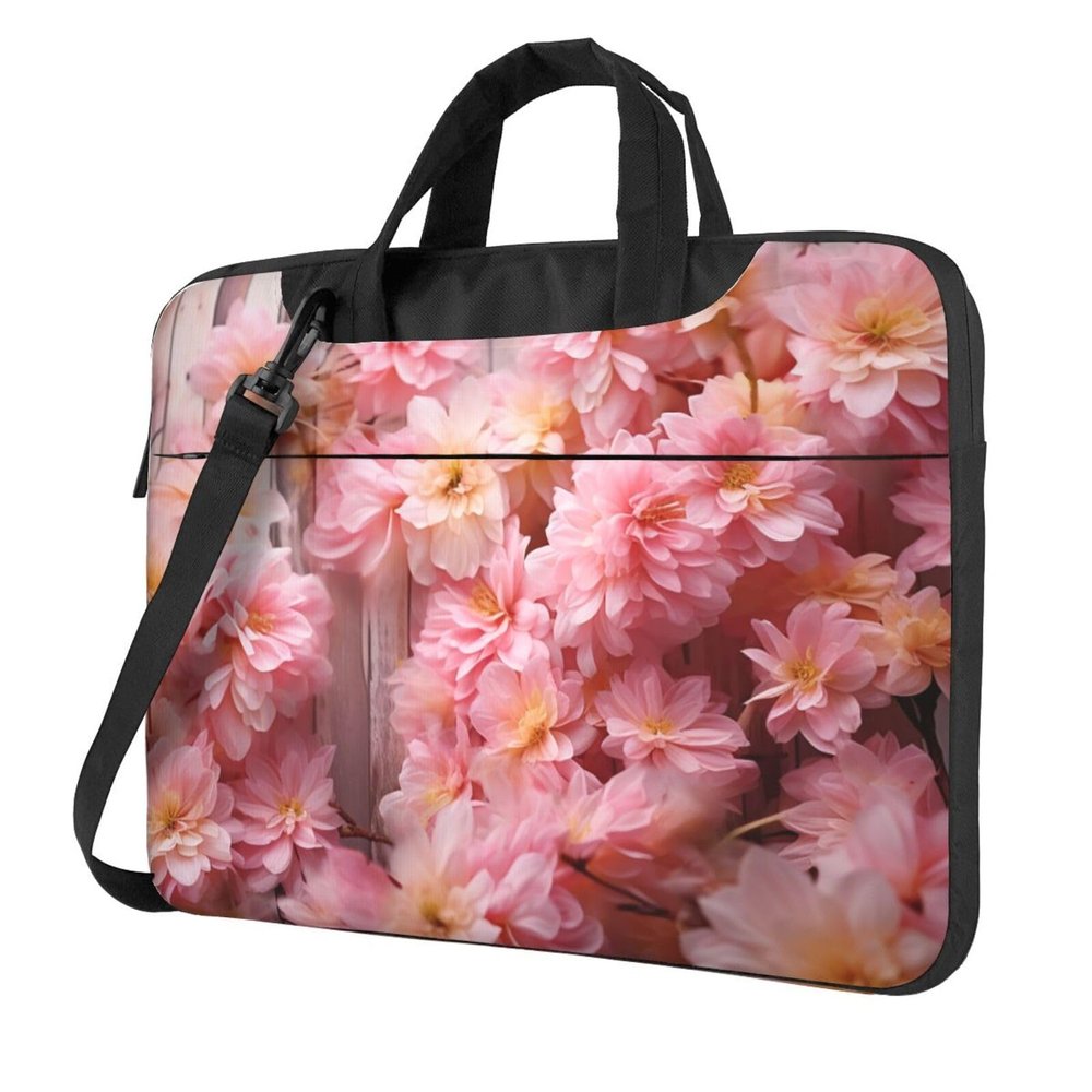 13 inch Laptop Tote Bag Men Women Floral Wood Shoulder Laptop Sleeve Briefcase Messenger Computer Bag