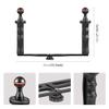 Srutueo Dual Handles Aluminium Alloy Tray Stabilizer for Underwater Camera Housings Diving Camera Bracket, black, 500268432 view 4