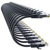 10Gsupxsel Cat 6 Ethernet Cable 2FT (24Pack), Cat6 Ethernet Patch Cable 10Gbps, High-Speed UTP Cat6 Network Cable Pure Copper, Cat 6 Cable for Home and Office Network, Black view 1