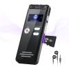 128GB Digital Voice Activated Recorder - 3072Kpbs HD Dual MIC Tape Audio Recording Device with Playback Noise Reduction for Interviews/Meeting, Store 2048 Hours of Documents Voice Activated Recorder view 1