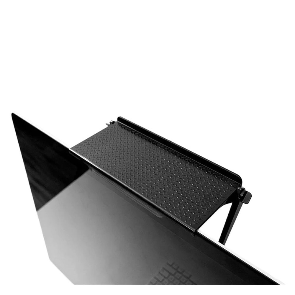 AVXANKTG Adjustable TV Screen top Storage Rack Bracket Computer Monitor Desktop Stand TV Stand Display Rack Storage Rack(Color:L-Black)